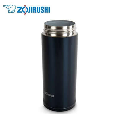 ZOJIRUSHI Stainless Thermal Flask with sleek design and vacuum-insulated technology for hot or cold beverages.