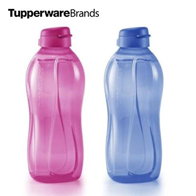 Tupperware Giant Eco Bottle 2000ml in pink and blue, perfect for hydration and corporate gift.