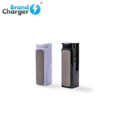 BrandCharger Spare Lite 3 in 1 Sanitizer Case in black and white colors, ideal corporate gift for germ protection.