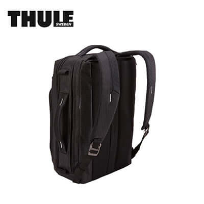 Thule Crossover 2 Convertible Laptop Bag 15.6'' in black, showcasing backpack straps and sleek design.