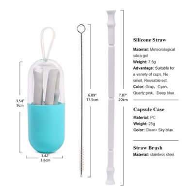 Foldable Silicone Straw Kit Corporate Gifts Singapore