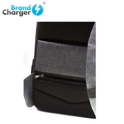 Close-up of the BrandCharger Phantom Smart Mobility Anti Theft Backpack showcasing its sleek design and quality materials.
