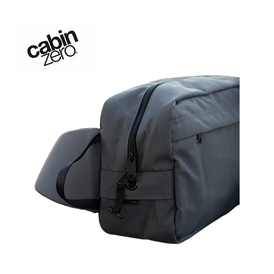 Cabinzero Classic Cross Body 11L grey bag with zip pocket, ideal for daily adventures and corporate gift.