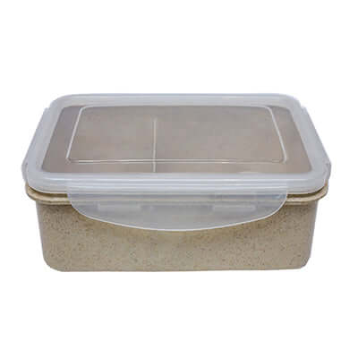 Eco Friendly Rectangle Wheat Straw Lunch Box with Compartment Corporate Gifts Singapore