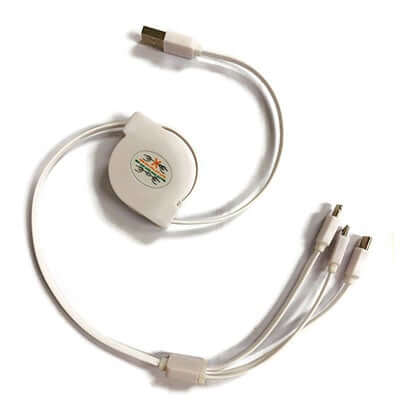 3 in 1 Retractable Charging Cable Corporate Gifts Singapore