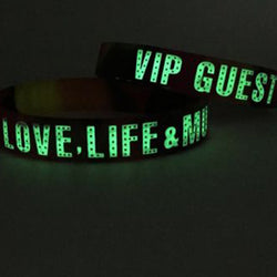 Silicone Wristband with Glowing Text Corporate Gifts Singapore