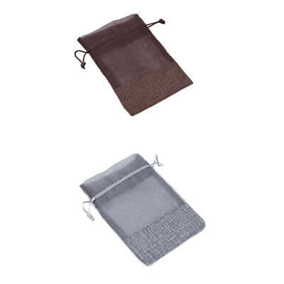 Eco Friendly Jute Accessories Pouch with Netting Corporate Gifts Singapore