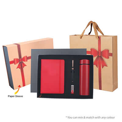 Giftsets Idea corporate gift set with customized items in a gift box and bag, ideal for any occasion.