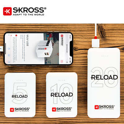 SKROSS Reload 10 Power Bank - 10,000 mAh Corporate Gifts Singapore
