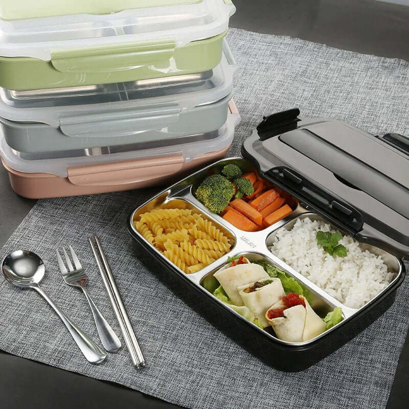 Stainless Steel Lunch Box with Compartments Corporate Gifts Singapore