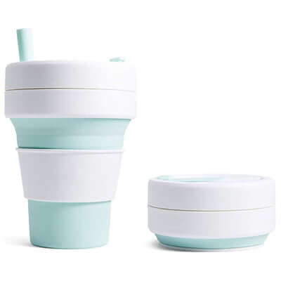 Eco-friendly Collapsible Cup with Straw Corporate Gifts Singapore