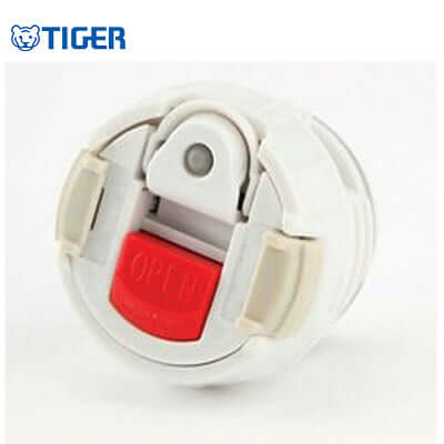 Tiger 500ml Stainless Steel Flask MSE-A50 lid close-up with easy open mechanism.