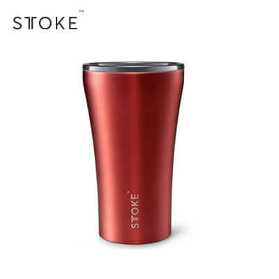 STTOKE X’mas Classic Insulated Ceramic Cup 12oz in vibrant red color, ideal for corporate gift giving.
