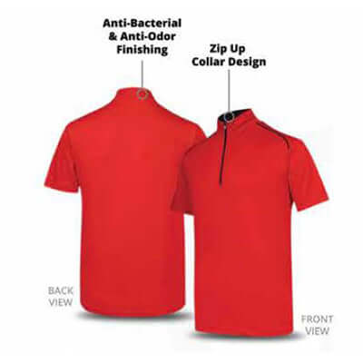 Ultifresh Oriental Zip Up Collar Polo T-Shirt Corporate Gifts Singapore