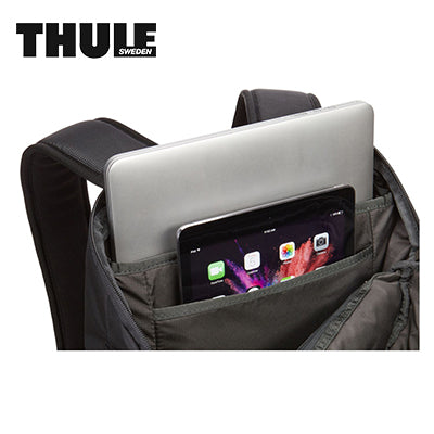 Thule EnRoute3.0 Backpack 23L with laptop and tablet in dedicated padded slip pockets.
