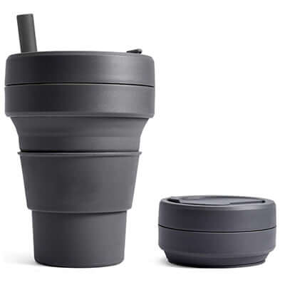 Eco-friendly Collapsible Cup with Straw Corporate Gifts Singapore