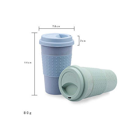 Eco Friendly Wheat Straw and Silicone Coffee Cup Corporate Gifts Singapore
