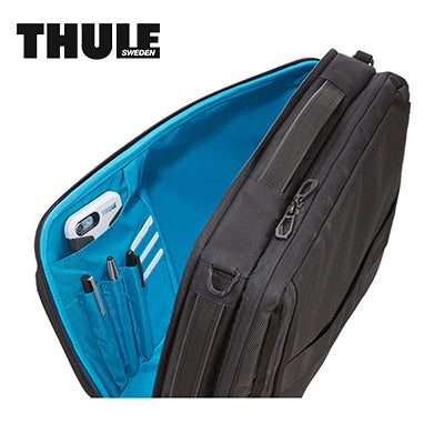 Thule 15.6'' 2-in-1 Laptop Backpack interior showing organization pockets and compartments.