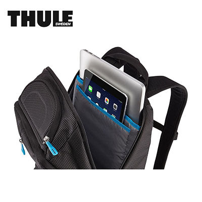 Thule Crossover 25L Laptop Backpack interior showing padded compartment for tablet and laptop protection.