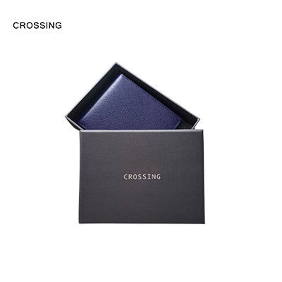 Crossing Elite Short Leather Wallet With Coin Pouch RFID in gift box, ideal corporate gift.