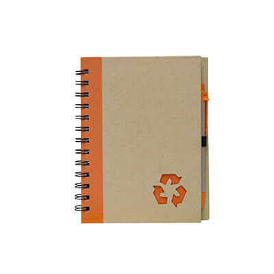 Eco-Friendly Recycled logo Cover Notepad with Pen Corporate Gifts Singapore