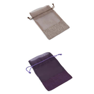 Eco Friendly Jute Accessories Pouch with Netting Corporate Gifts Singapore