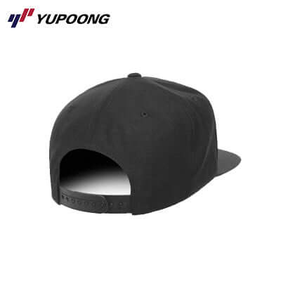 Yupoong 5089M Premium 5 Panel Snapback back view showcasing the plastic snapback closure.
