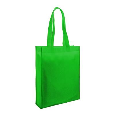 A4 Non-Woven Bag in vibrant green color, eco-friendly and reusable for corporate gifts.