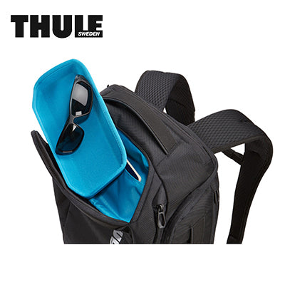 Thule Accent 28L Laptop Backpack with SafeZone compartment for sunglasses and accessories.