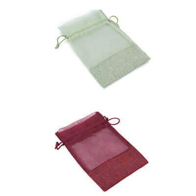 Eco Friendly Jute Accessories Pouch with Netting Corporate Gifts Singapore