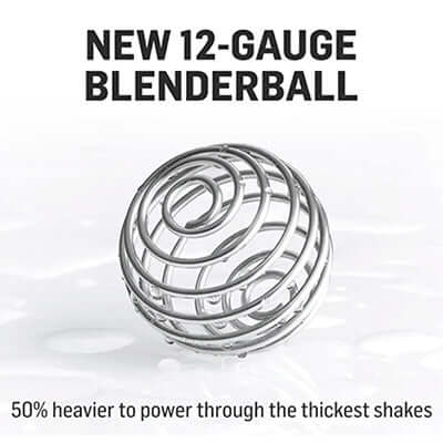 New 12-Gauge BlenderBall for BlenderBottle Pro 45oz Shaker Bottle, 50% heavier for thickest shakes.