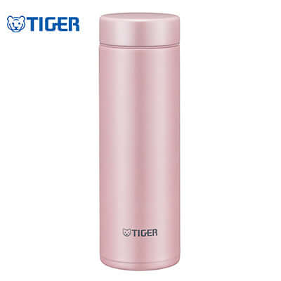 Tiger Stainless Steel Bottle MMP-J1 in pink, ideal for corporate gift, featuring vacuum insulation technology.