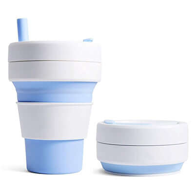 Eco-friendly Collapsible Cup with Straw Corporate Gifts Singapore