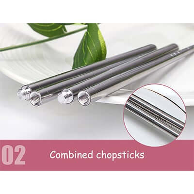 3pcs stainless steel cutlery set with folding chopsticks Corporate Gifts Singapore