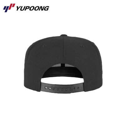 Back view of Yupoong 6089CO Premium Classic Snapback Cork cap showcasing the adjustable plastic snap.