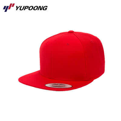Yupoong 6089M Premium Classic Snapback in vibrant red, stylish and comfortable corporate gift.