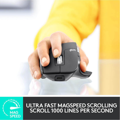 Logitech MX Master 3 Advanced Wireless Mouse with MagSpeed scrolling technology for fast, precise control.