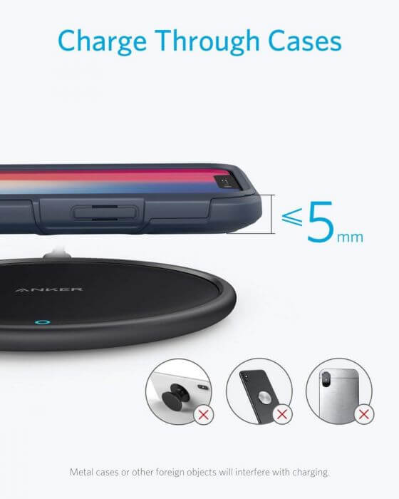 Anker PowerWave 7.5W Fast Wireless Qi-Certified Wireless Charging Pad Corporate Gifts Singapore