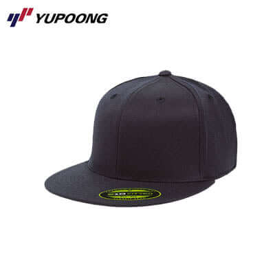 Yupoong 6210 Premium 210 Fitted cap in Black, perfect for corporate gifts, stylish and durable design.
