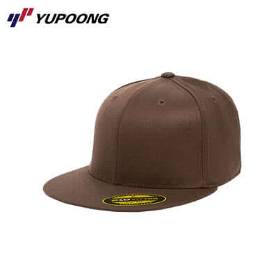 Yupoong 6210 Premium 210 Fitted cap in brown, ideal for corporate gift giving, comfortable and stylish.