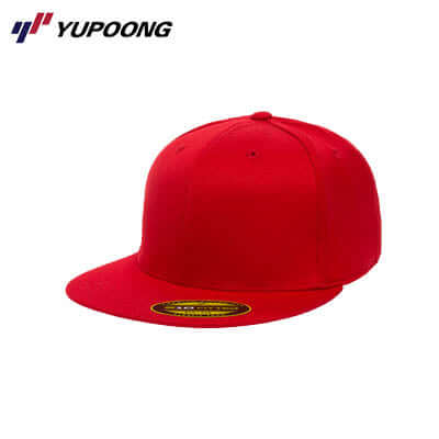 Yupoong 6210 Premium 210 Fitted cap in vibrant red, ideal for corporate gift and stylish look.