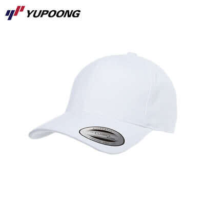 Yupoong 6363V Brushed Cotton Twill Cap in white, perfect for corporate gifts and casual occasions.