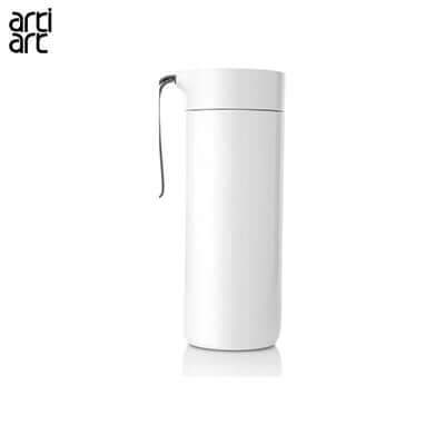 artiart Butterfly Spill Free Suction Thermal Bottle in sleek white design for spills prevention and thermal insulation.