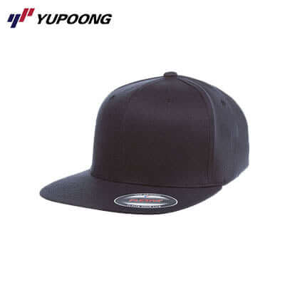Yupoong 6677 Flexfit Pro-style Wool cap in black, versatile for corporate gifts and everyday wear.