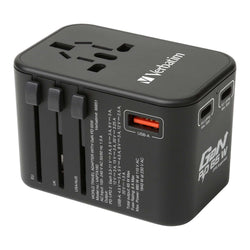 Verbatim 3 Port 65W PD 3.0 & QC 3.0 GaN Universal Travel Adaptor Corporate Gifts Singapore