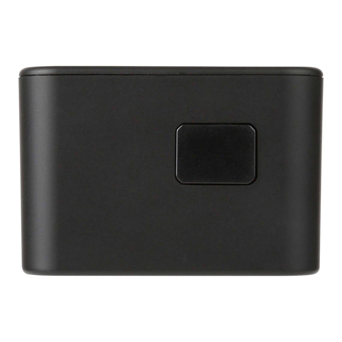 Verbatim 3 Port 65W PD 3.0 & QC 3.0 GaN Universal Travel Adaptor front view with compact black design.