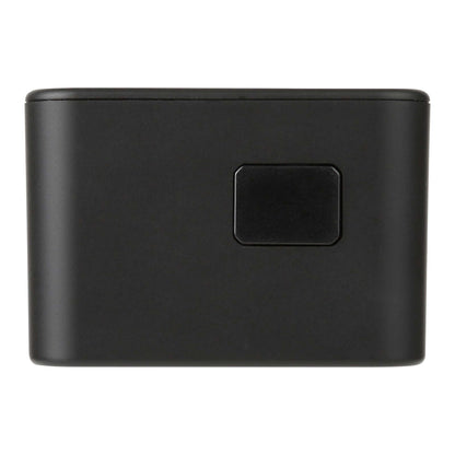 Verbatim 3 Port 65W PD 3.0 & QC 3.0 GaN Universal Travel Adaptor front view with compact black design.