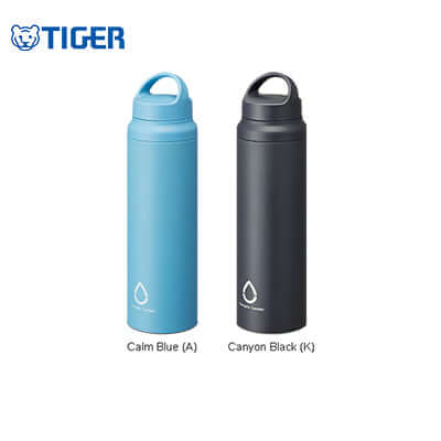 Tiger Stainless Steel Sports Thermal Bottle MCZ-A in Calm Blue and Canyon Black colors.