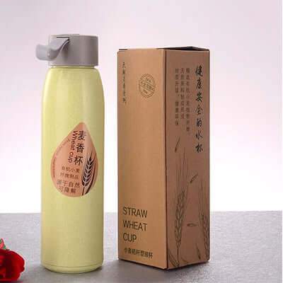 Wheat Straw Eco Glass Bottle Corporate Gifts Singapore