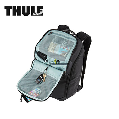 Thule Chasm 26L Backpack with organized pockets for keys and essentials.